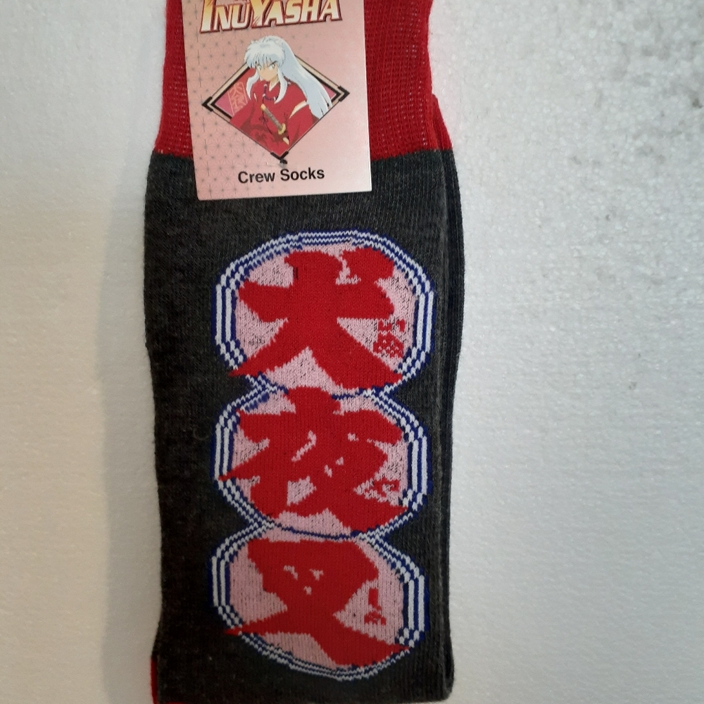 Inuyasha Crew Socks 1 Pair
